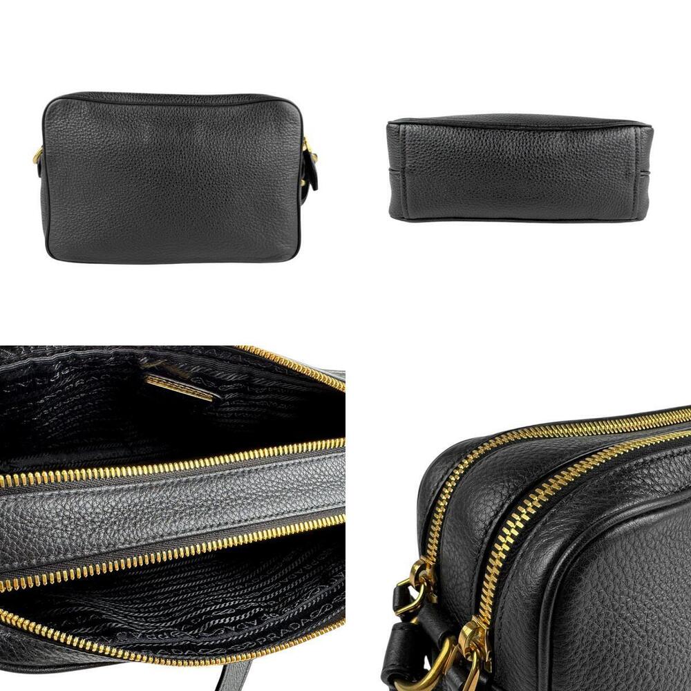 Prada gold leather black shoulder crossbody bag - Picture 3 of 4
